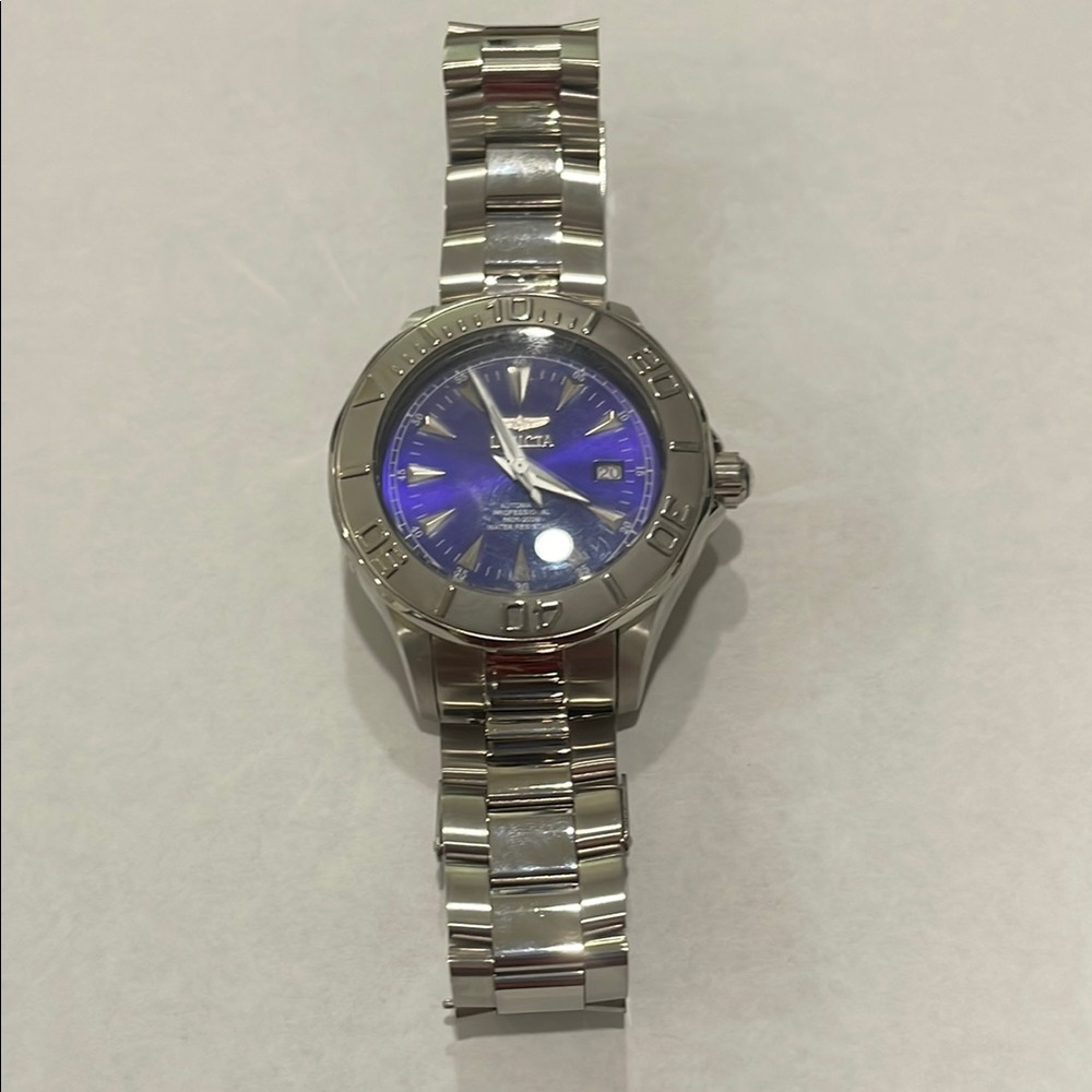 Invicta Silver and Blue Men's Watch